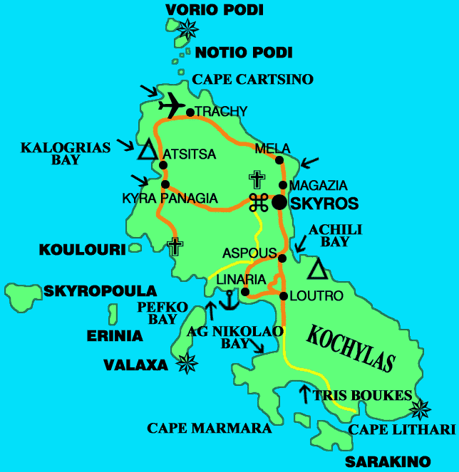 Geologia dell'Isola di Skyros, Sporadi del Nord, Grecia , Natura